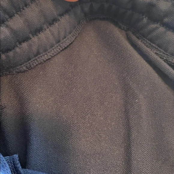 VTG Women’s M Champion track pants blue with red side stripe pockets zip ankles - Picture 12 of 13